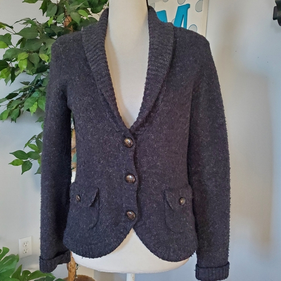dressbarn Sweaters - DRESSBARN Mohair Wool Blend Librarian Normcore Cardigan S